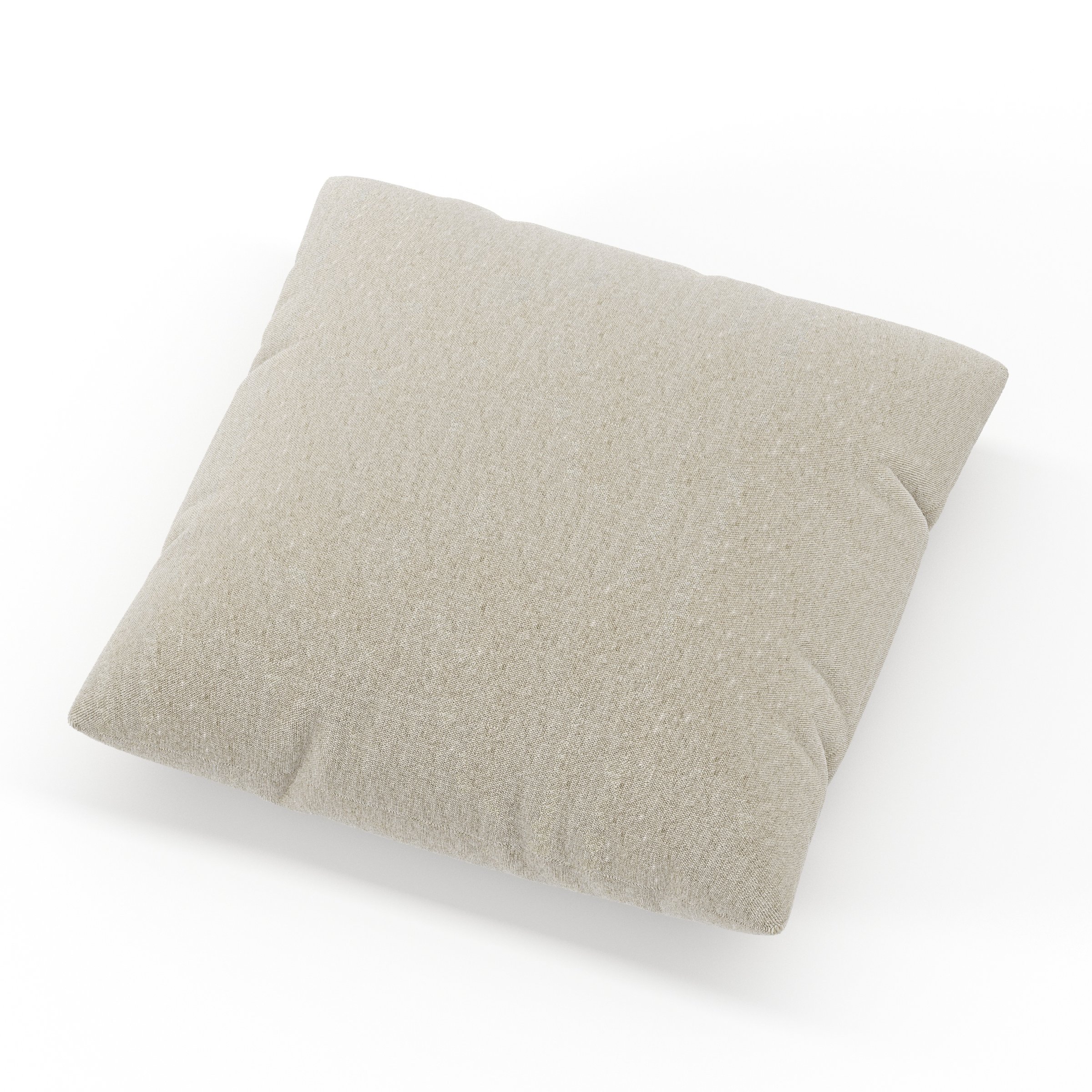 Block cushion in Alderney Linen Oatmeal, square simple cushion in natural oatmeal linen with clean edges and relaxed structure, size 40cm x 40cm
