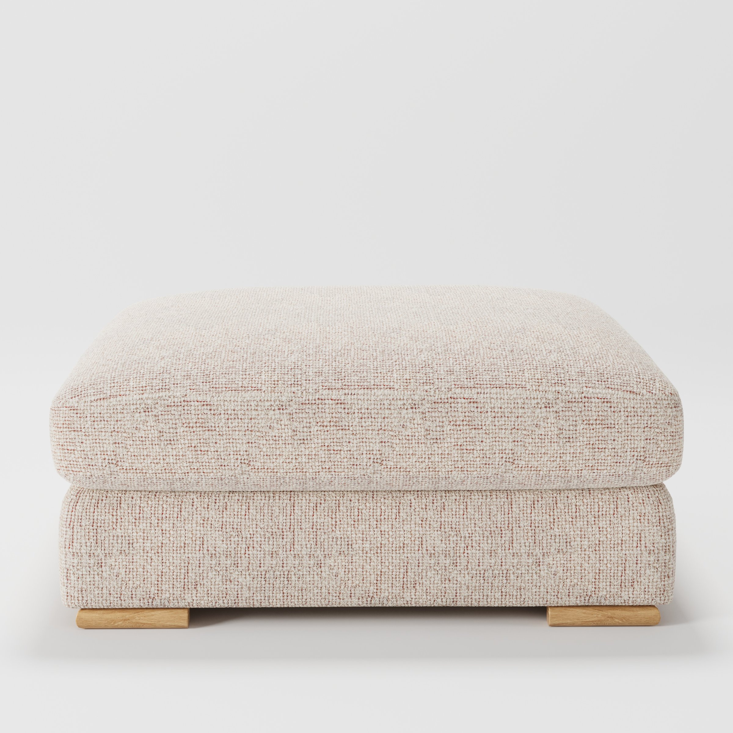 Olton footstool in Orsay Boucle Cream and Copper shown front-on against a neutral studio backdrop.