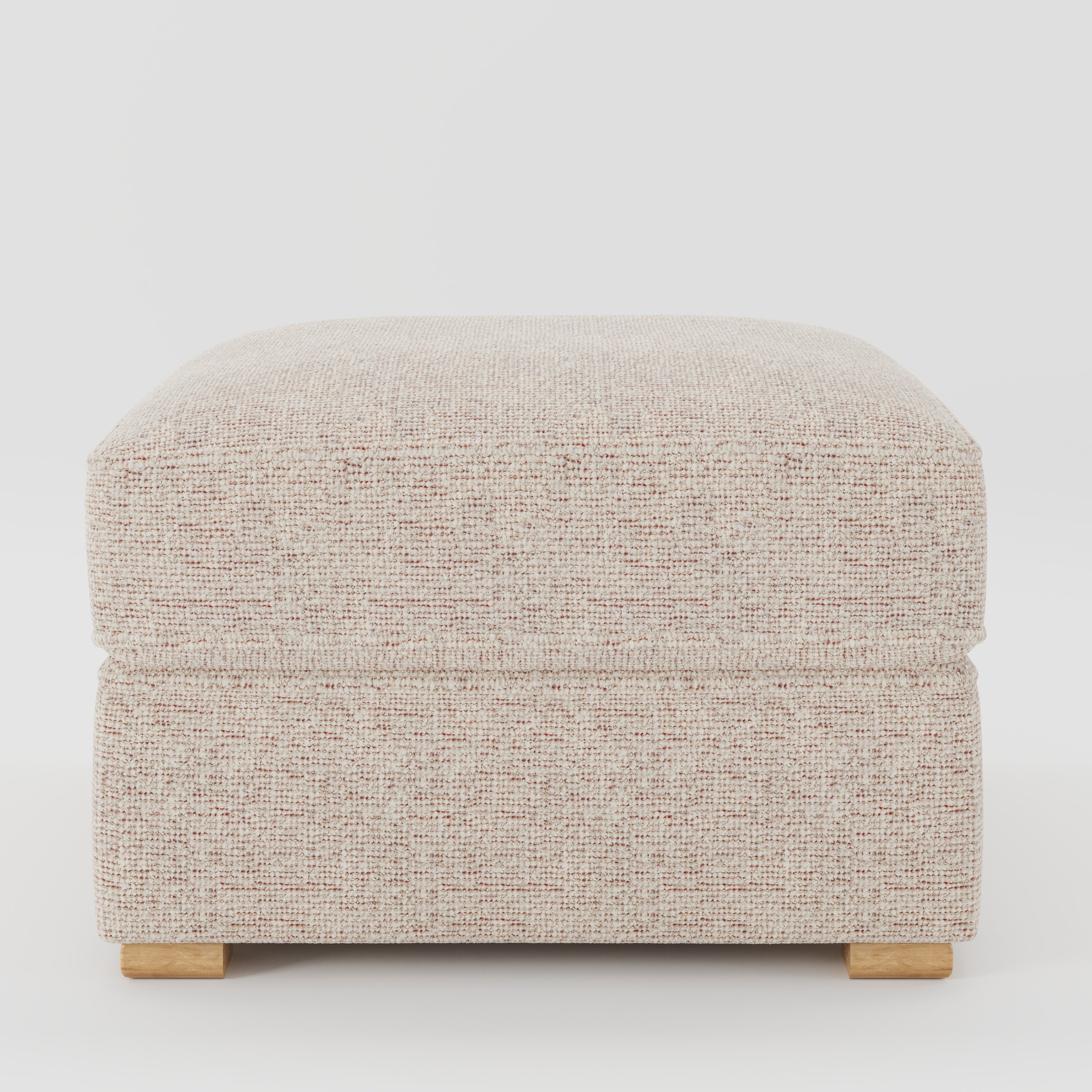 Cashel footstool in Orsay Boucle Cream and Copper shown front-on against a neutral studio backdrop.