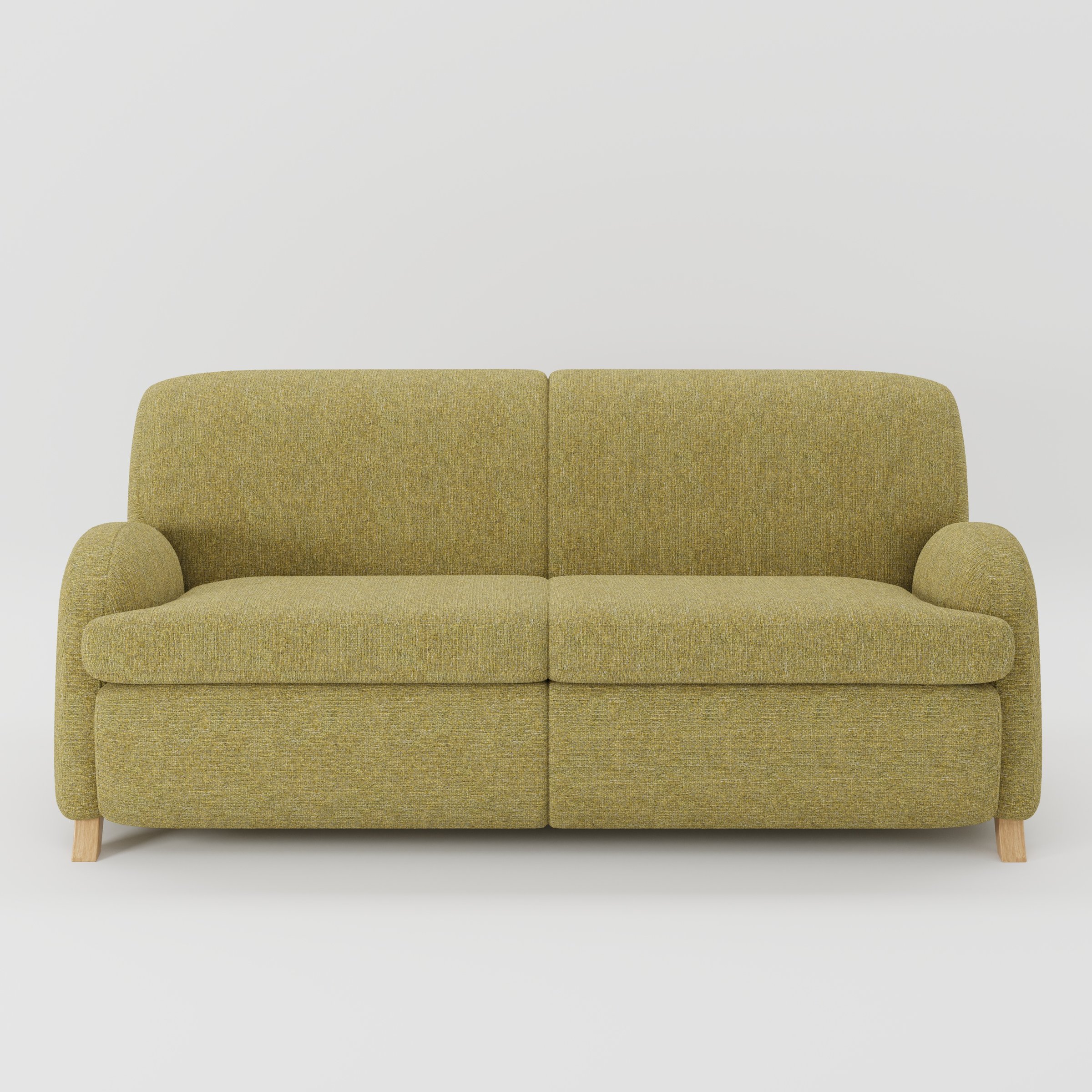 Rye sofa in Heyling Tweed Sencha shown front-on against a neutral studio backdrop.