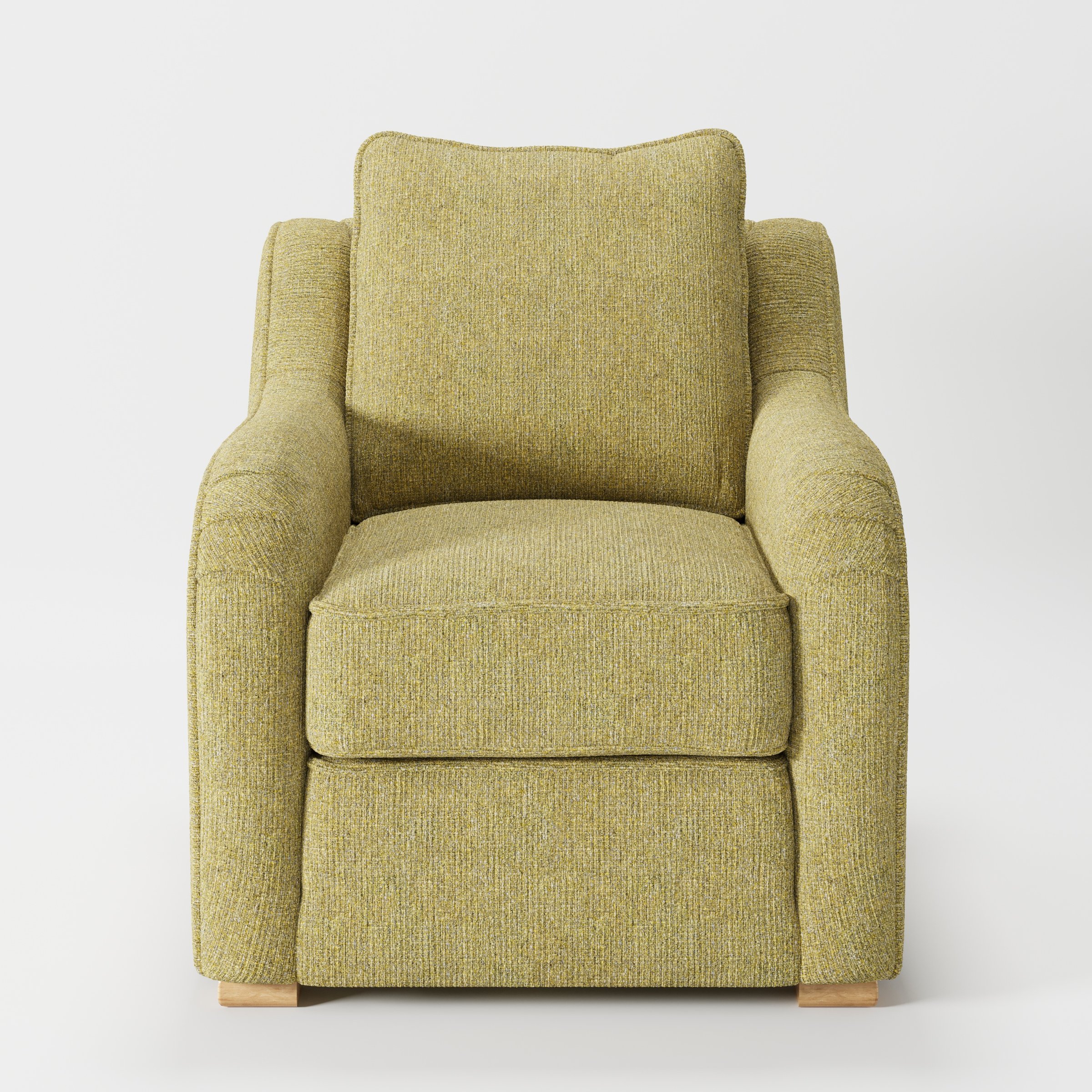 Cashel armchair in Heyling Tweed Sencha shown front-on against a neutral studio backdrop.