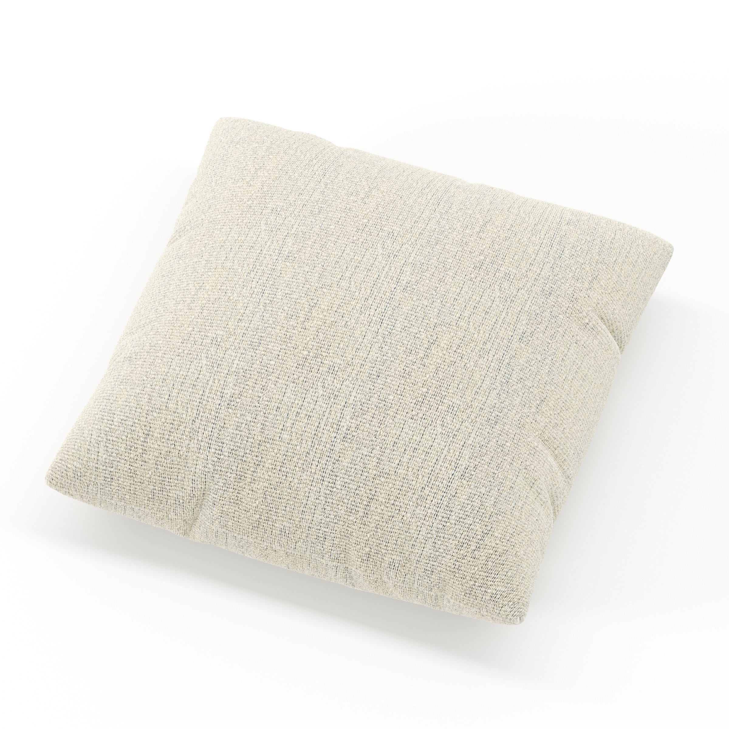 Block cushion in Orsay Boucle Cream and Marine, square simple cushion in textured boucle with cream and deep blue tones and soft structure, size 40cm x 40cm