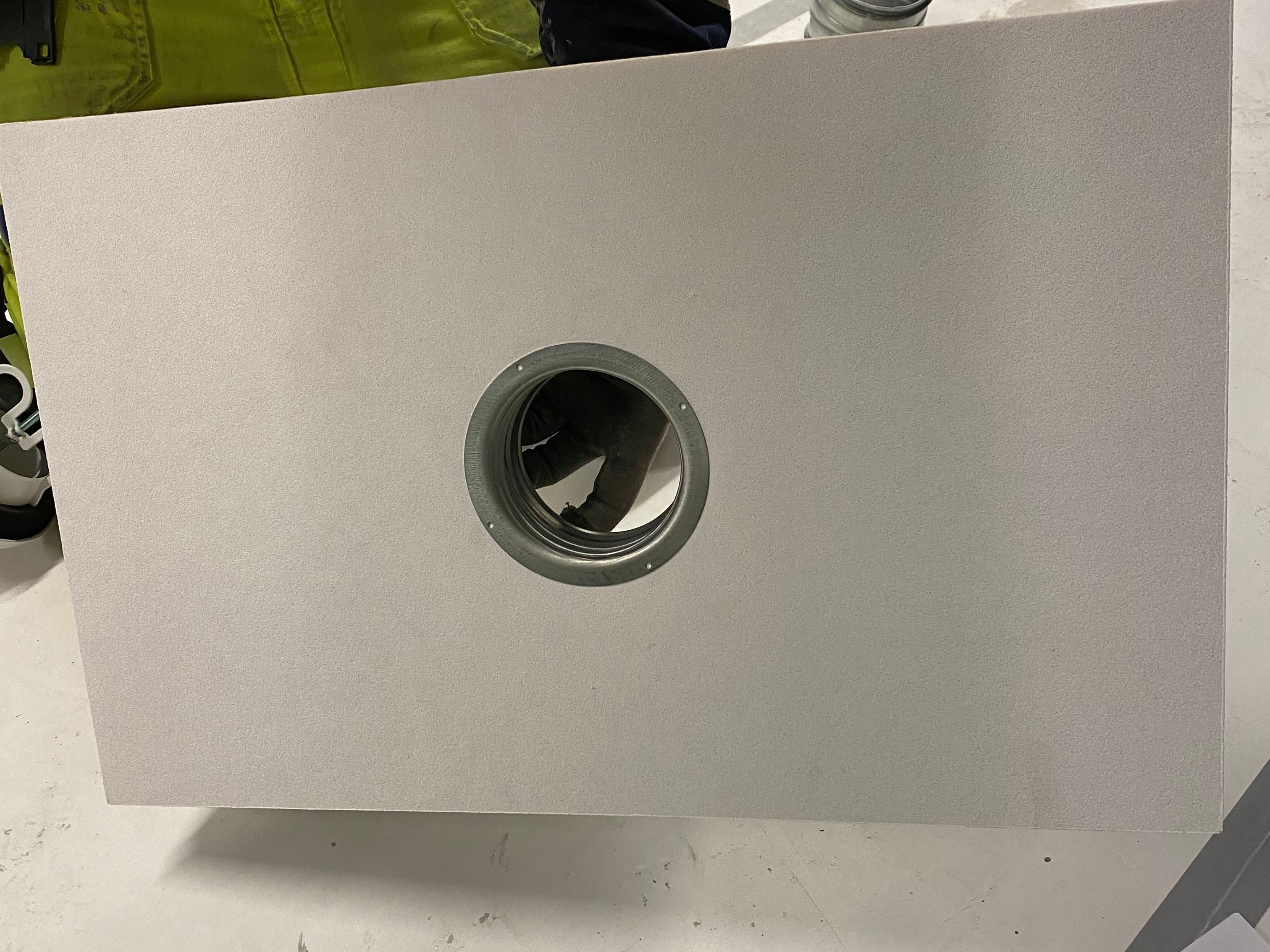 Ventilramme montert