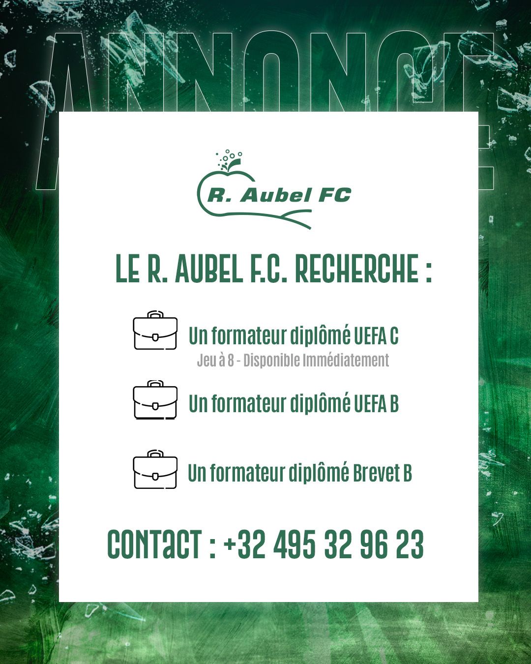 Le R. Aubel F.C. recrute chez Royal Aubel FC