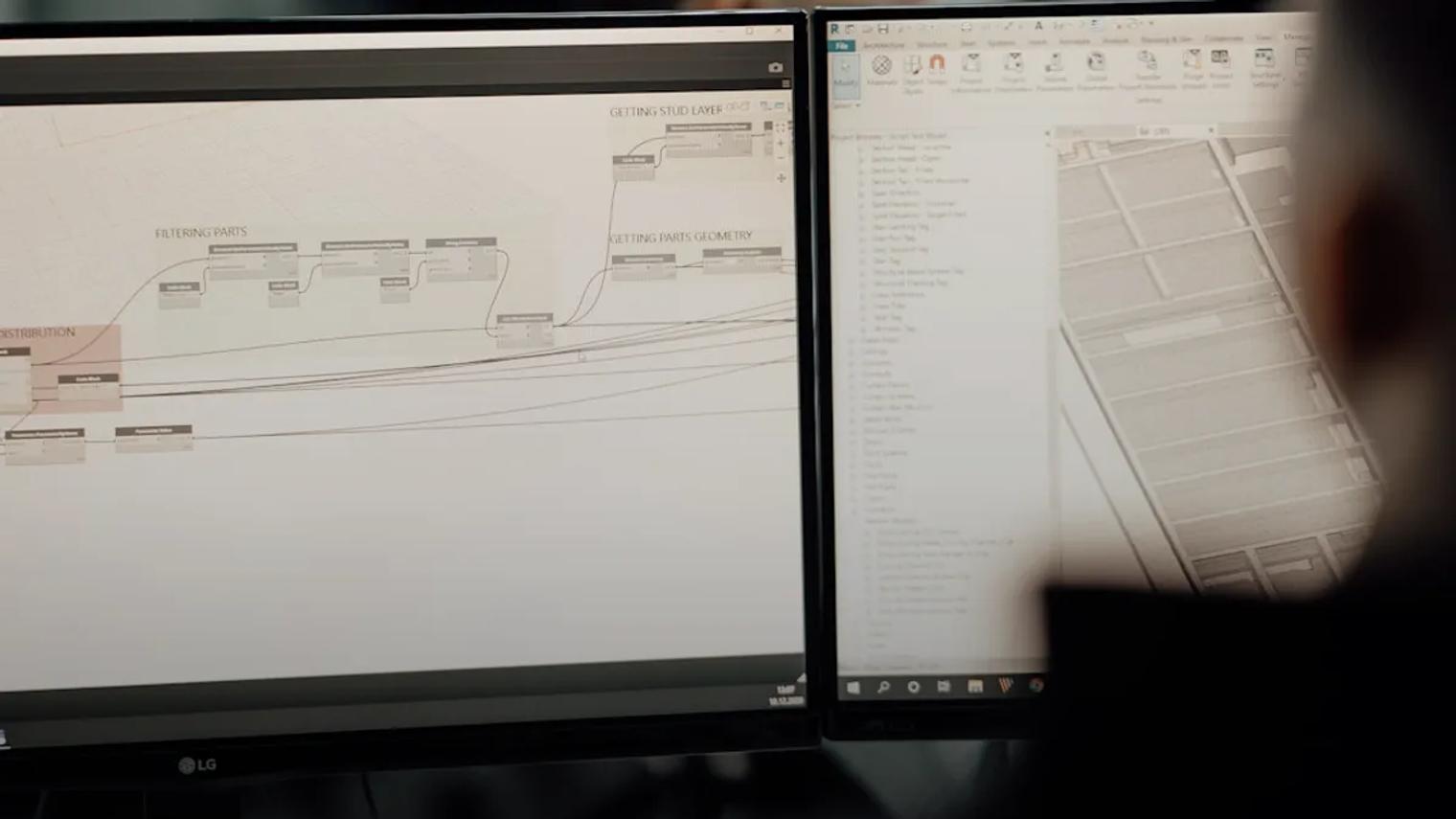 Someone is working on a computer