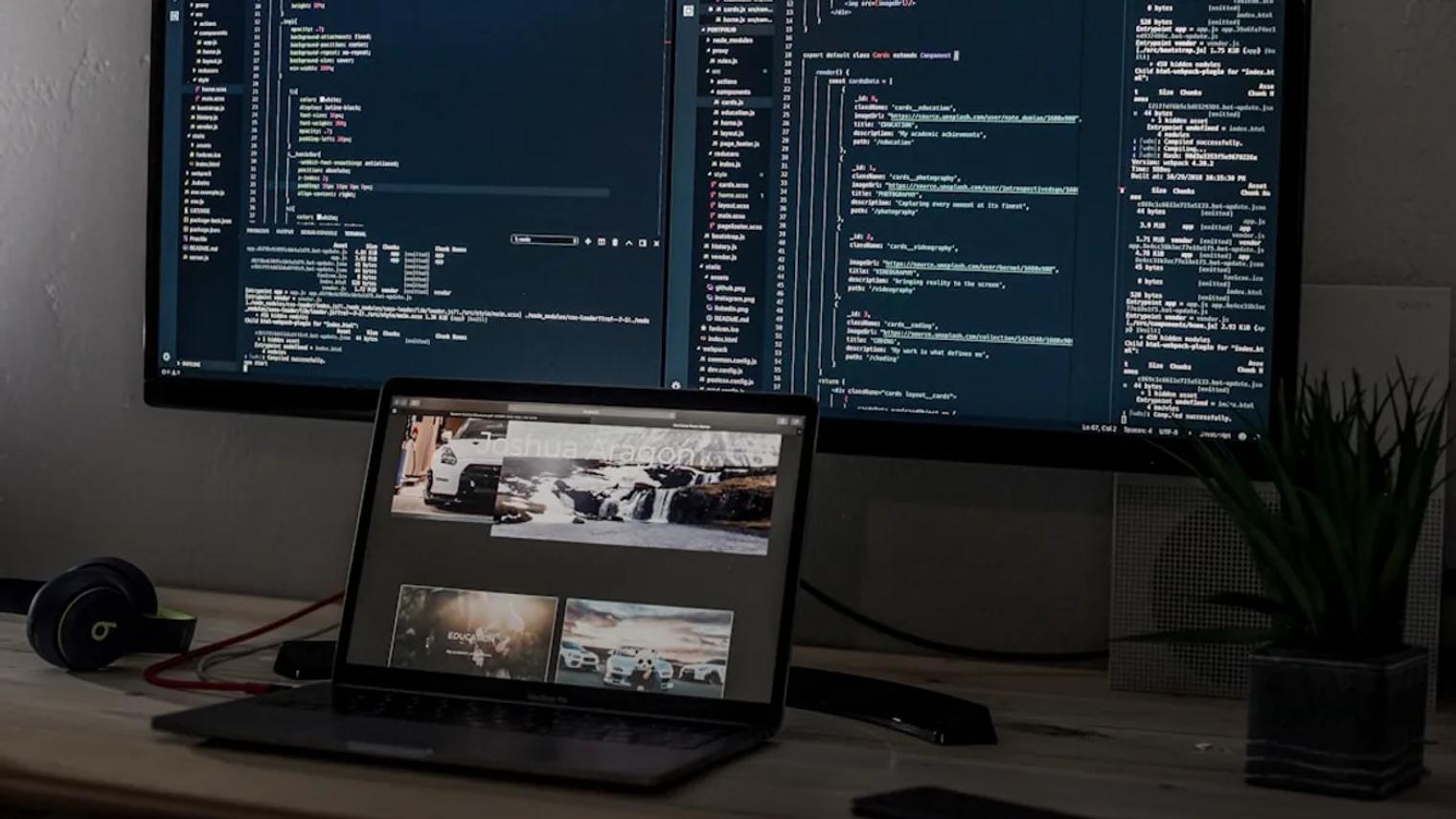 turned on laptop computer