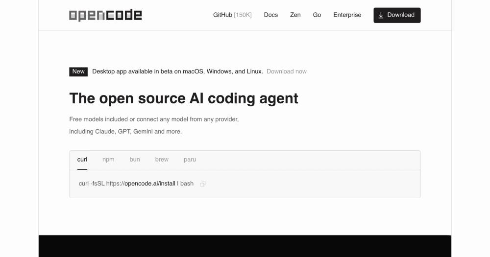 OpenCode terminal AI coding agent