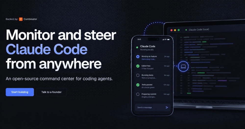 Omnara command center for monitoring and steering Claude Code from anywhere.