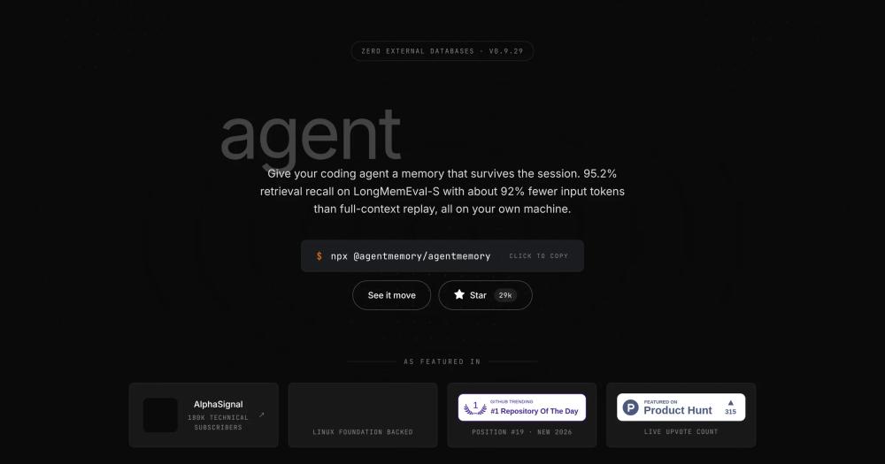 agentmemory persistent memory for AI coding agents agentmemory persistent memory for AI coding agents