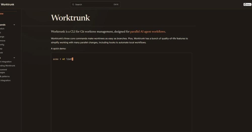 image of worktrunk