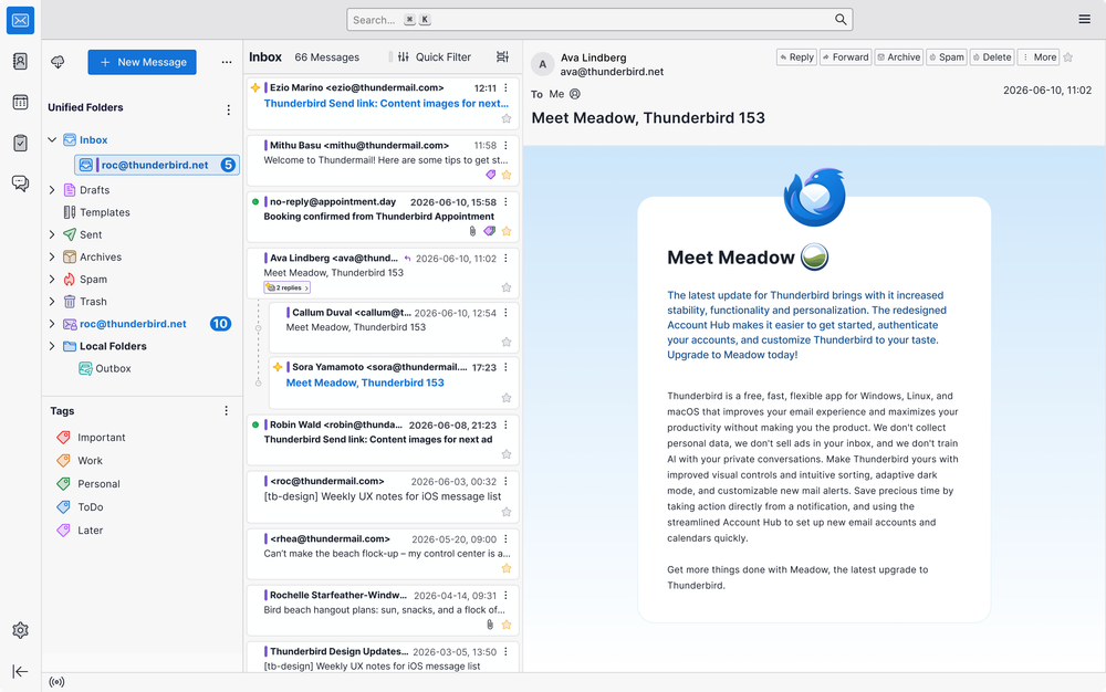 Thunderbird screenshot