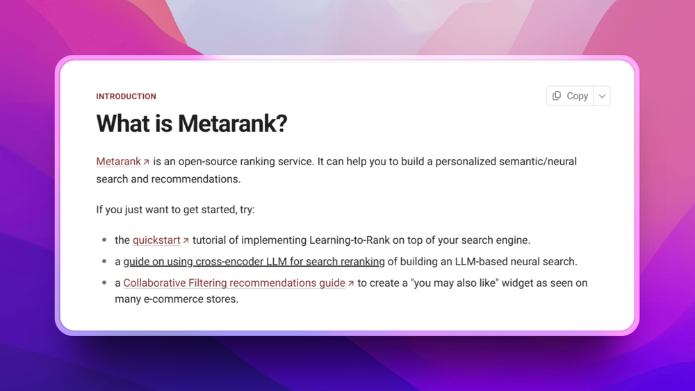 image of Metarank