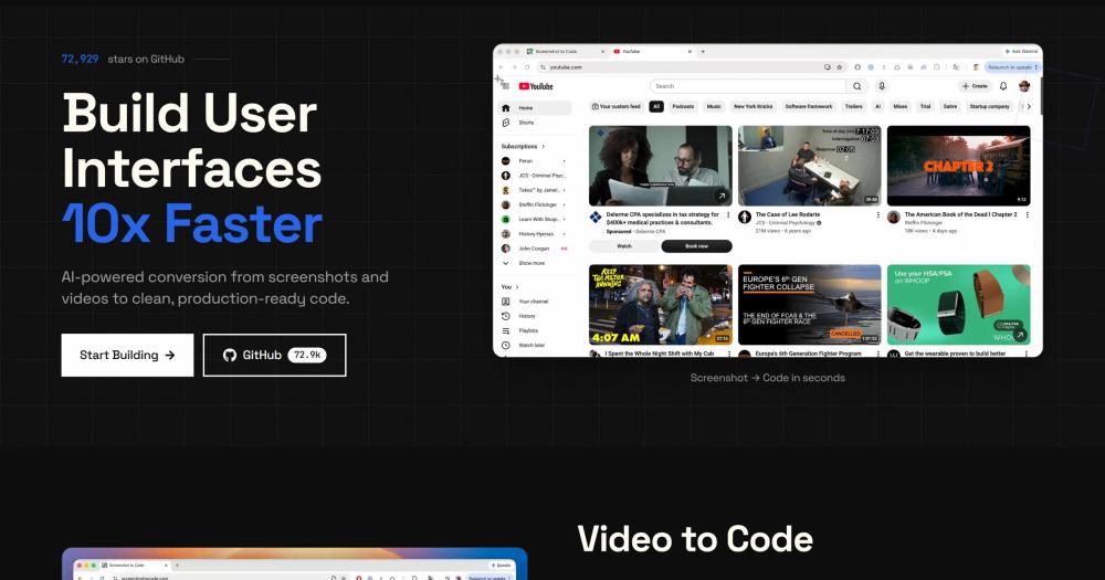 image of screenshot-to-code image of screenshot-to-code