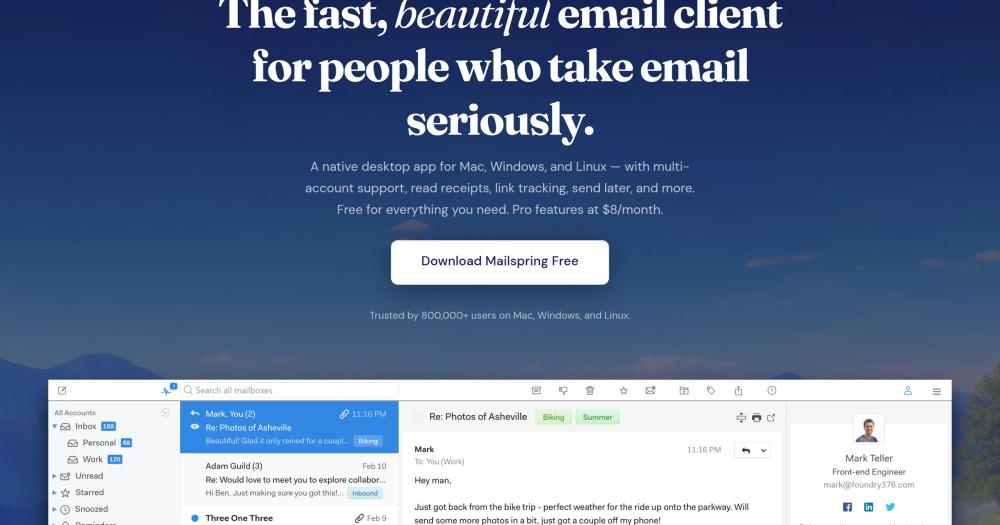 Mailspring screenshot