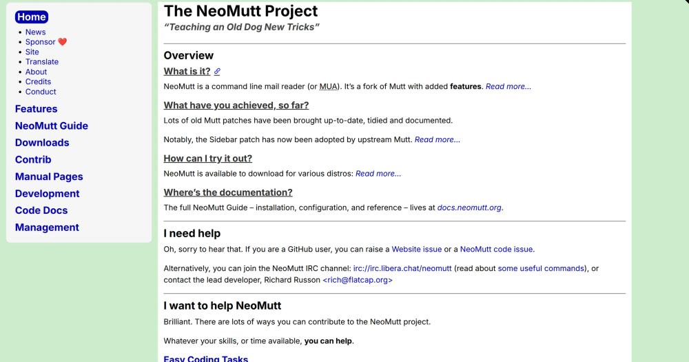 NeoMutt screenshot