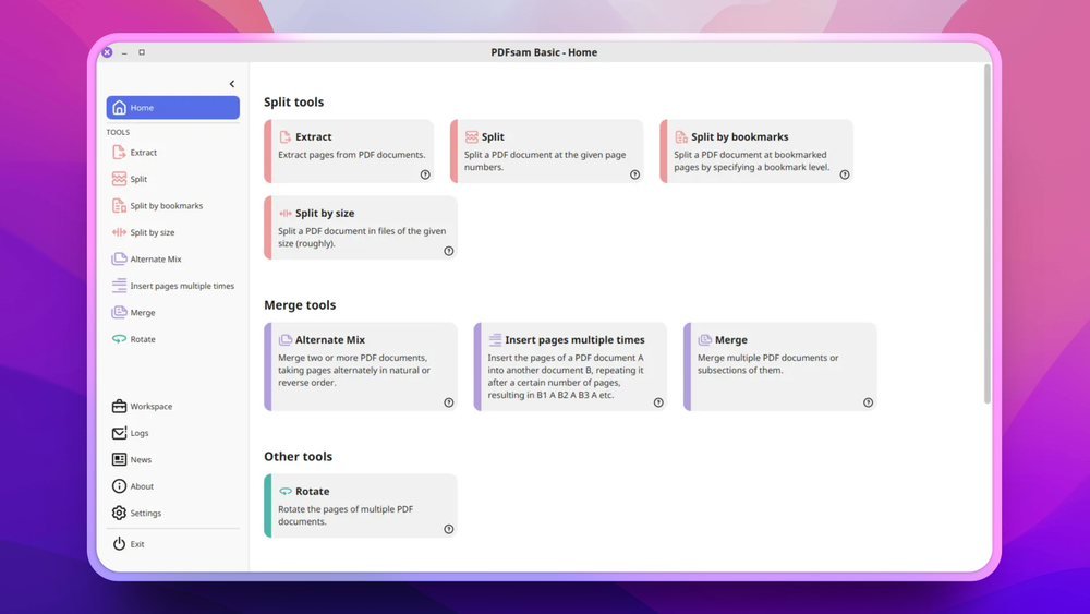 image of PDFsam Basic
