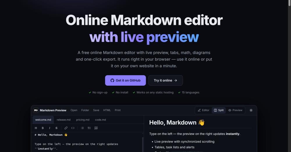 image of Markdown Preview Editor image of Markdown Preview Editor