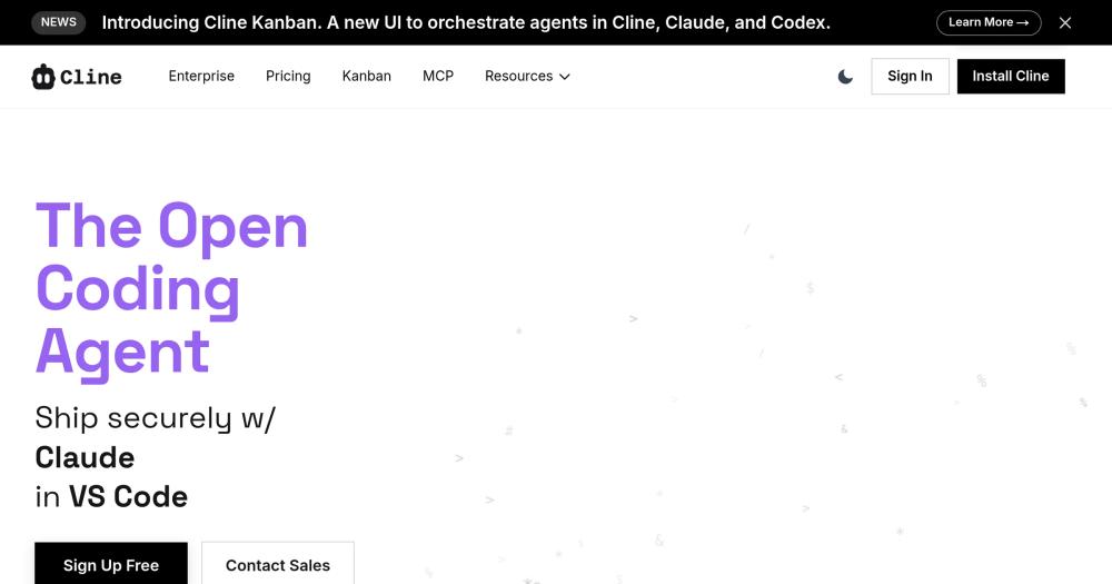 Cline AI coding assistant in VS Code