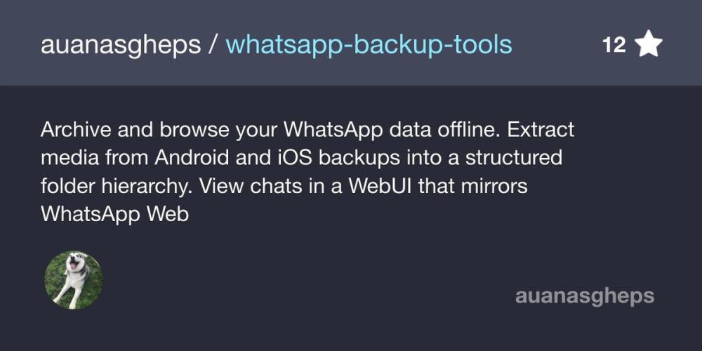 image of Whatsapp Backup Tools image of Whatsapp Backup Tools