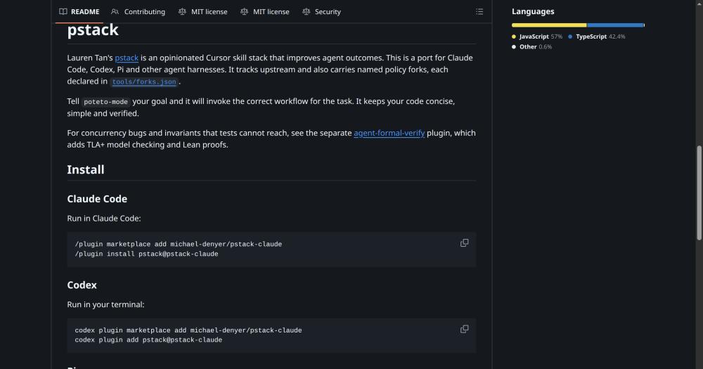 pstack-claude README — structured coding workflows pstack-claude README — structured coding workflows