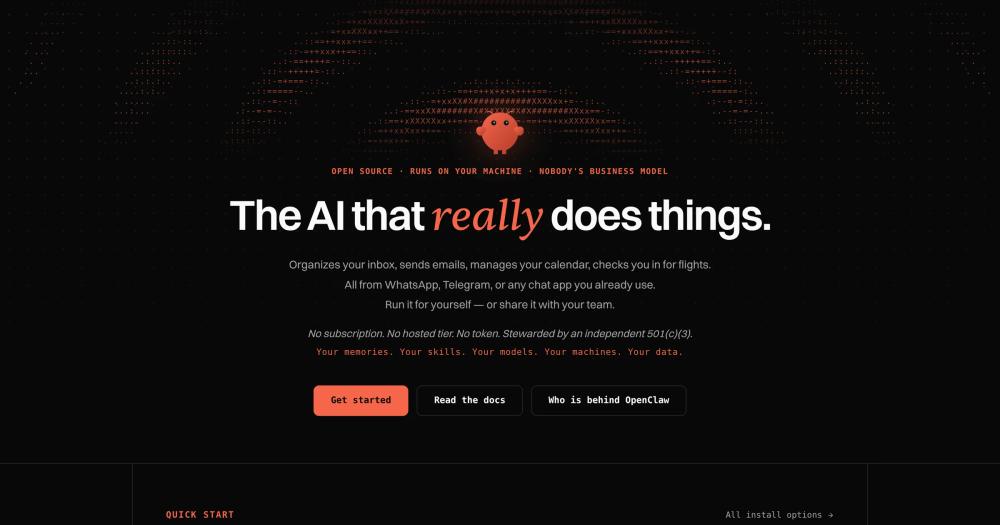 OpenClaw — your personal AI assistant, running on your own devices OpenClaw — your personal AI assistant, running on your own devices