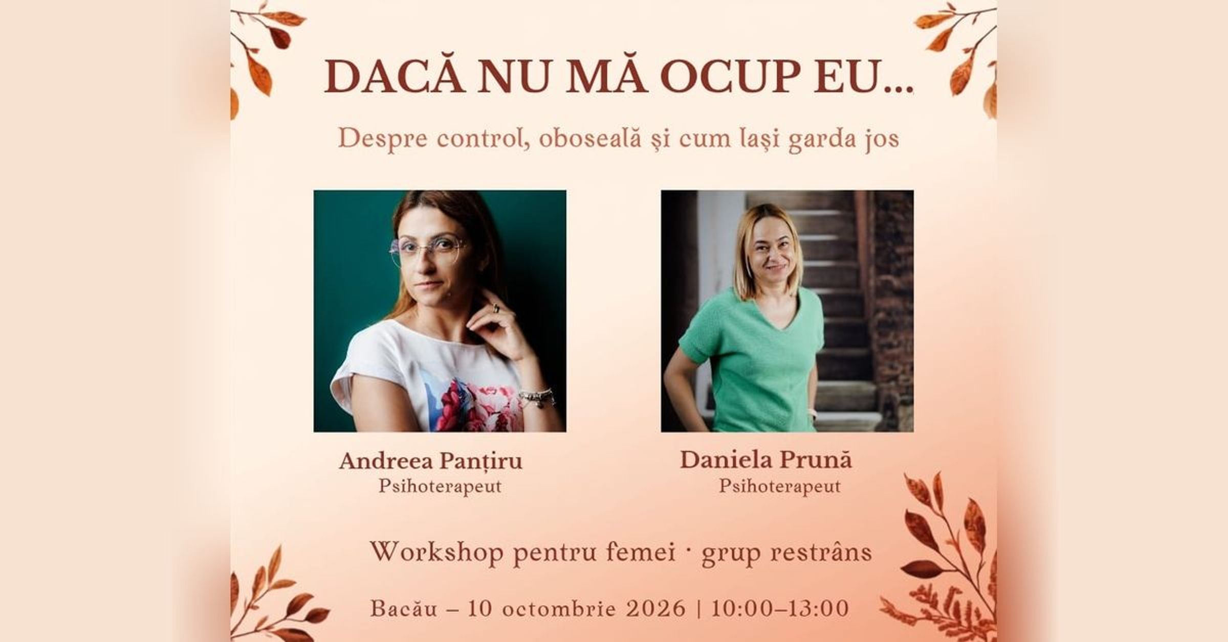 Workshop | Daca nu ma ocup eu...