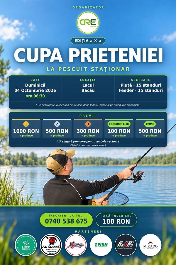 Cupa Prieteniei la pescuit stationar