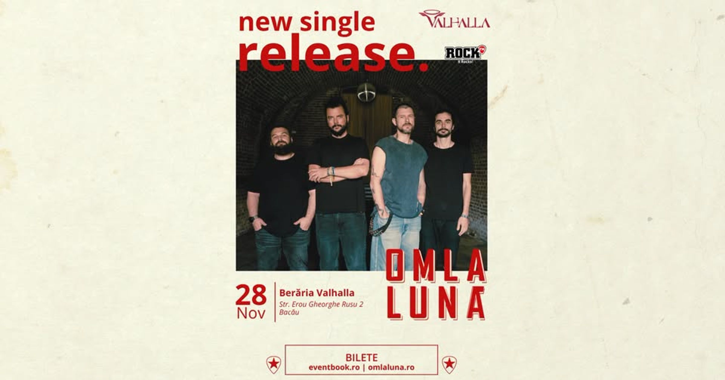 Afis Om la luna │ New Single Release – Beraria Valhalla, Bacau