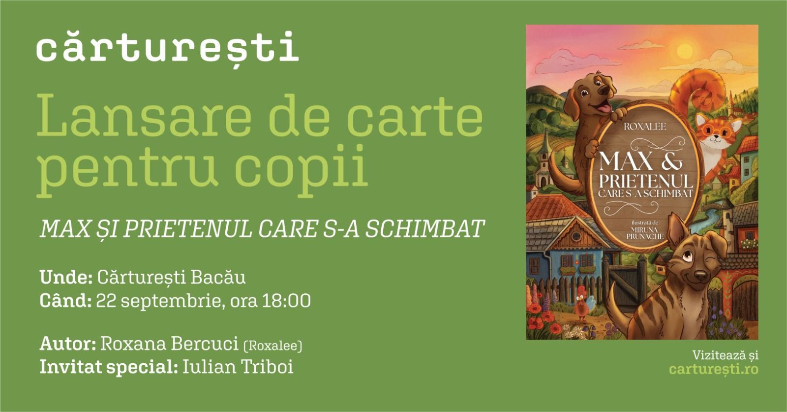 Lansare de carte | Max si prietenul care s-a schimbat