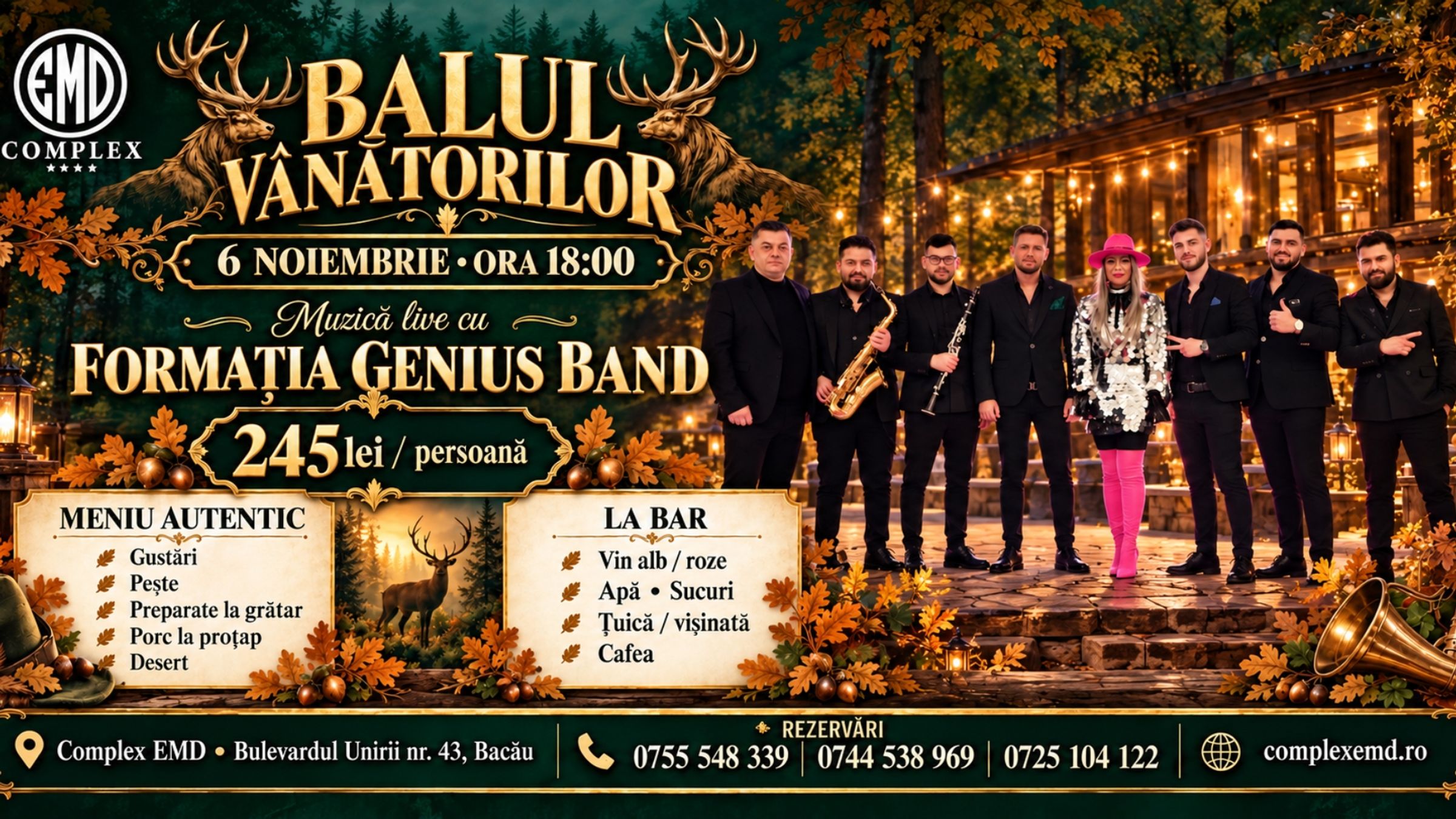 Balul Vanatorilor • Genius Band LIVE • Complex EMD