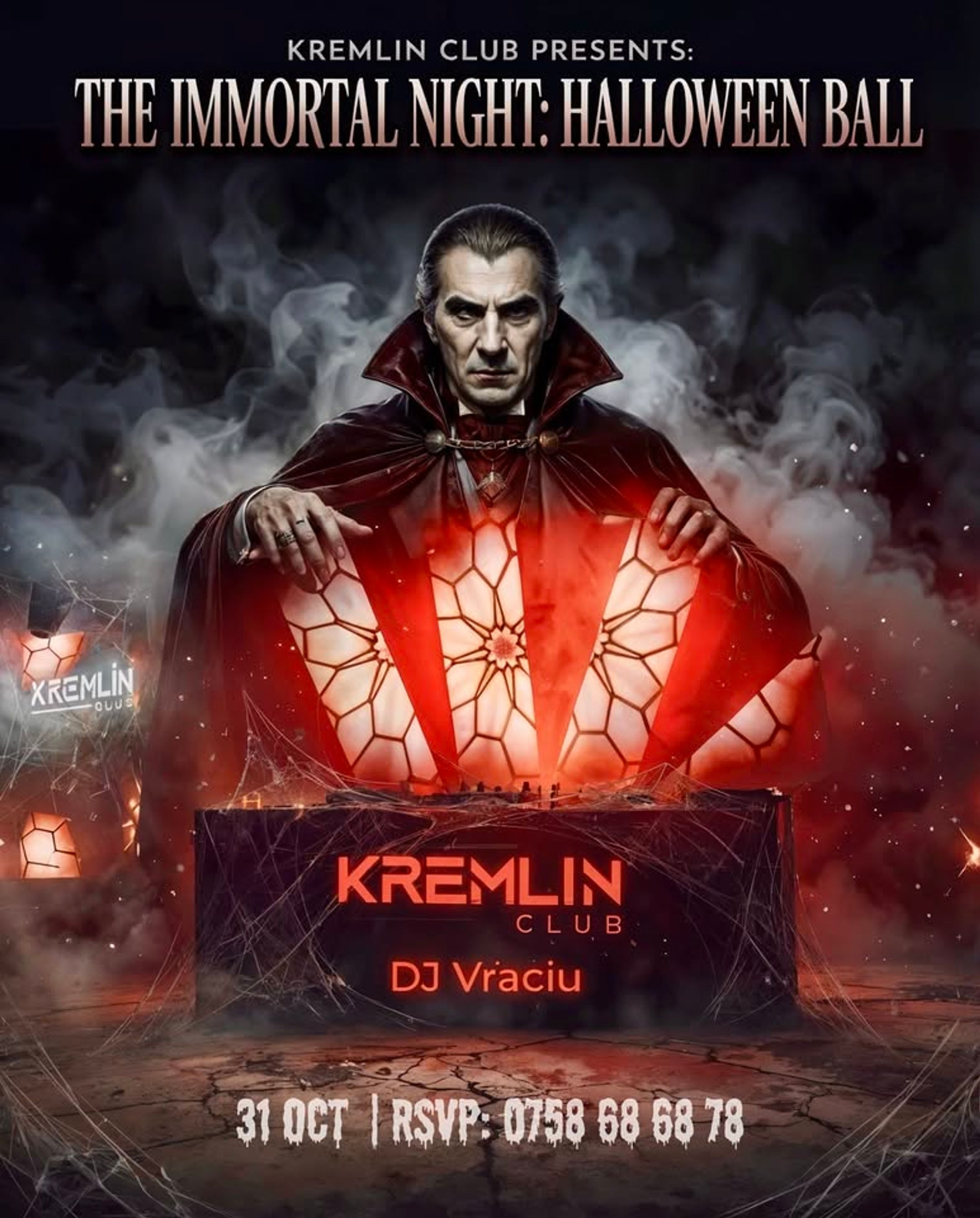 Afis HALLOWEEN BALL – THE INFERNAL NIGHT – Club Kremlin, Bacau