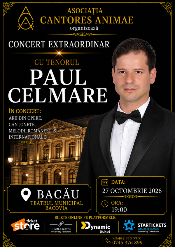 Concert Extraordinar cu tenorul Paul Celmare