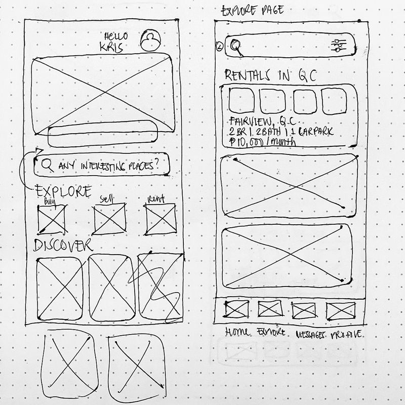 Low Fidelity UI Wireframes 1