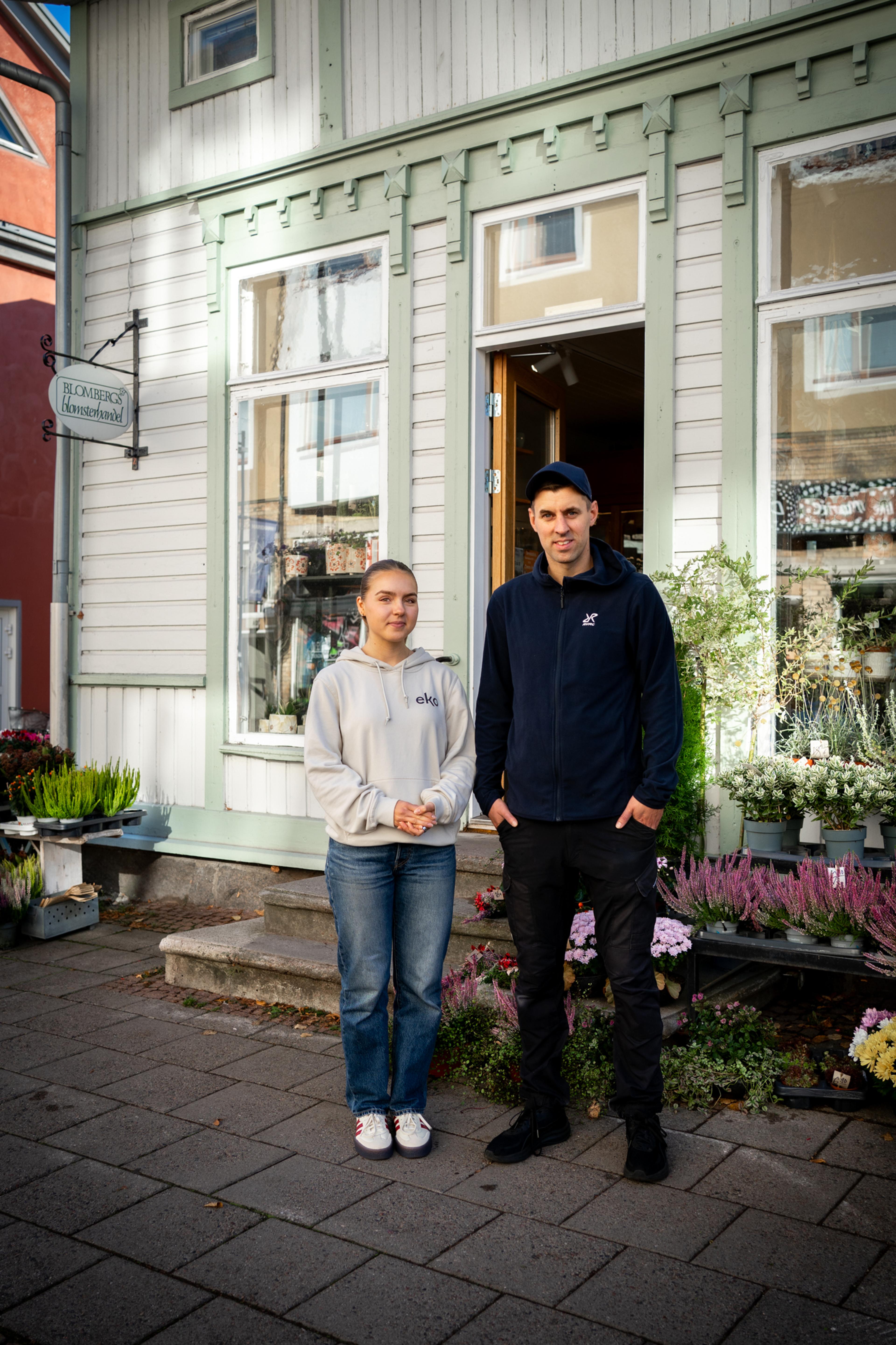 Blomsters och EKO vid butiken
