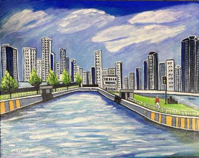 Port of Chicago, on the Shores of Lake Michigan