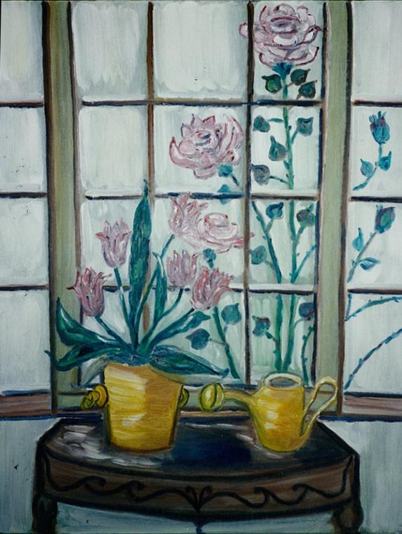 Queen Elizabeth Rosebush from the "Living Room"