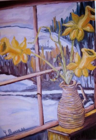 Daffodils and Coil Pottery
