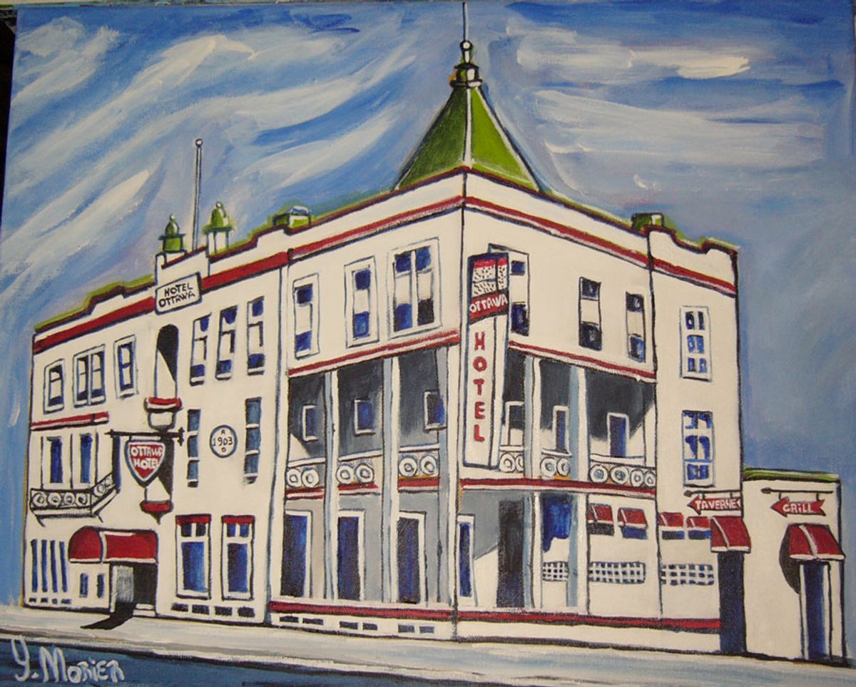 Hôtel Ottawa (1903) rue St-Antoine, Place du marché, St-Hyacinthe