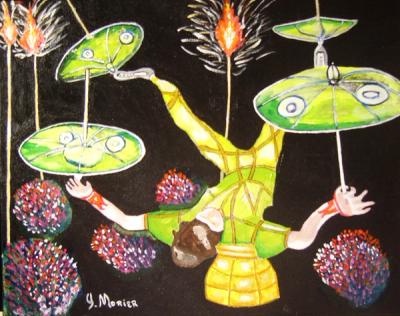 Juggler with Parasols