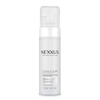 Front of Pack Nexxus  Clean & Pure Nourishing Detox 5.5 FO, Nexxus Clean and Pure Conditioning Foam, Hair Detox, Conditioning Foam