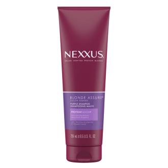 Nexxus Blonde Assure Purple Shampoo for Blonde Hair, Bleached Hair, Brassy Hair, or Silver Hair 8.5oz, shampoo for silver hair, nexxus purple shampoo