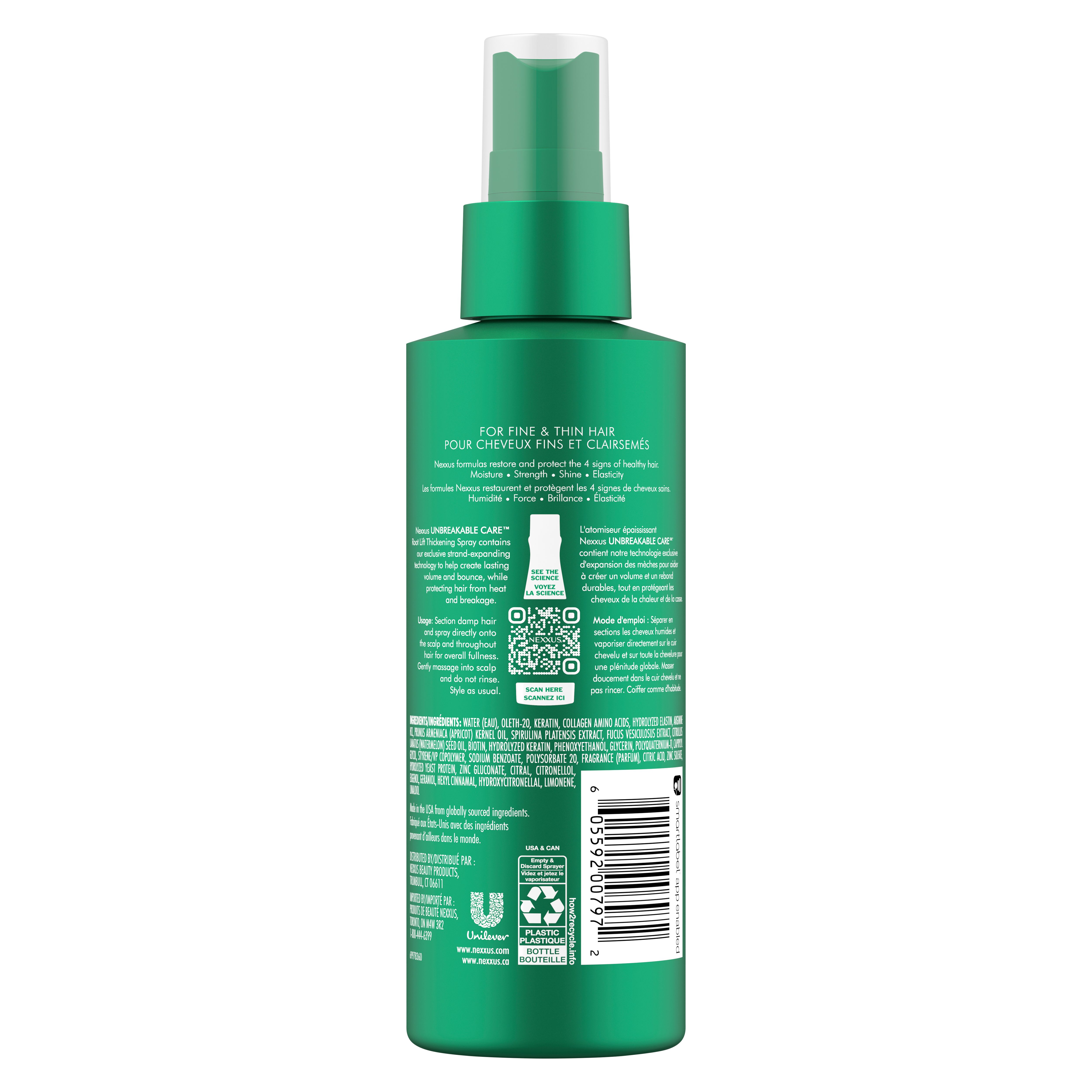 Unbreakable Care Root Lift Thickening Spray - Nexxus US