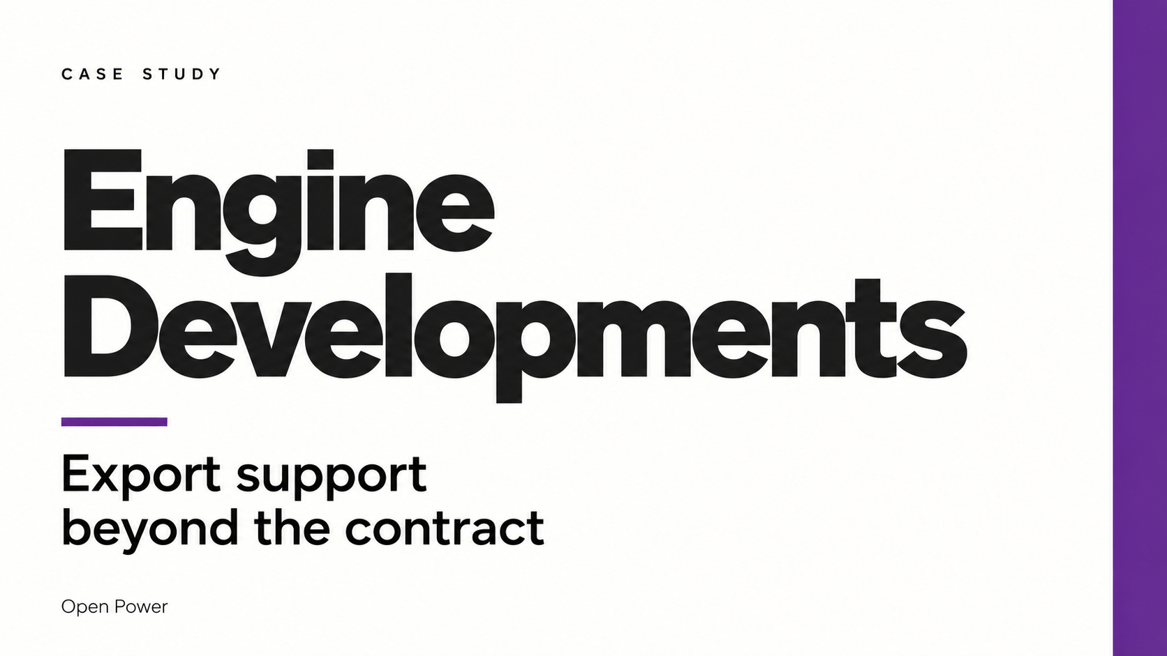 Engine Developments case study