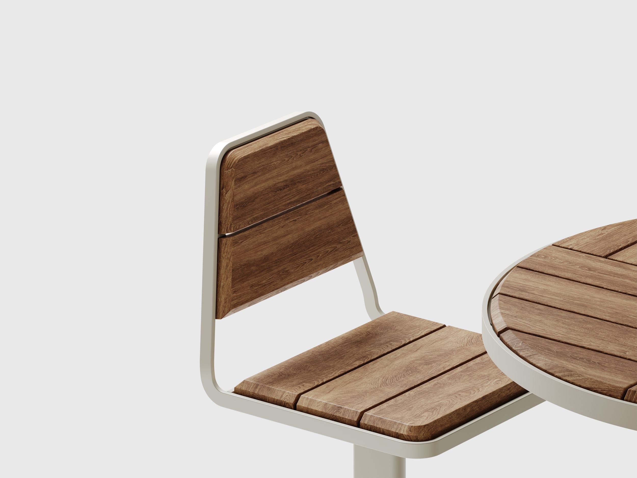 Carousel Seating Timber inlay - Full backed chair