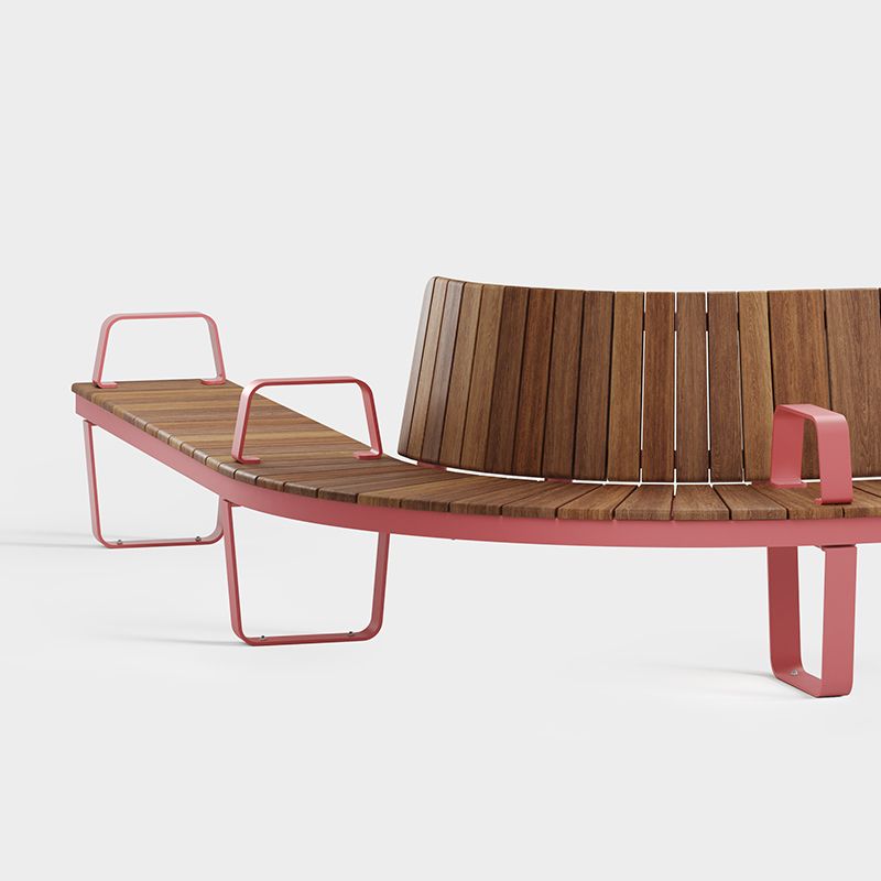 Path curved bench seating, modular
