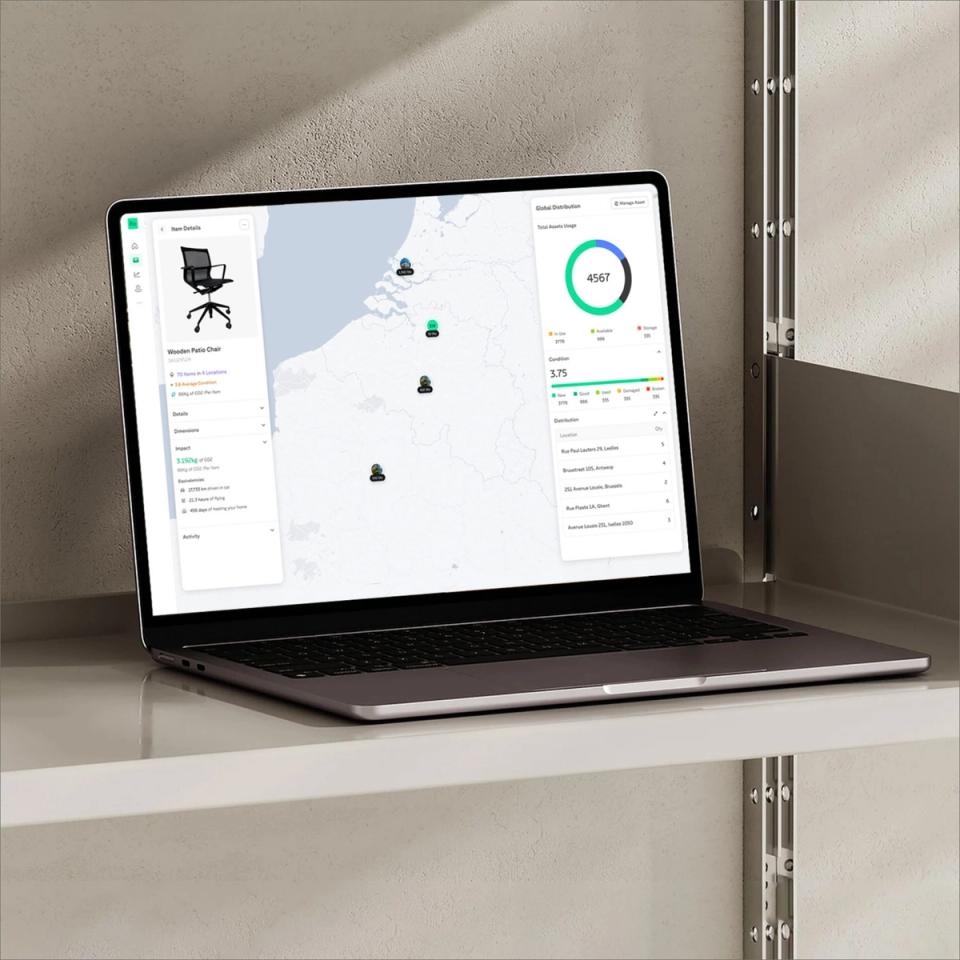 Track & Manage Assets route card visual.