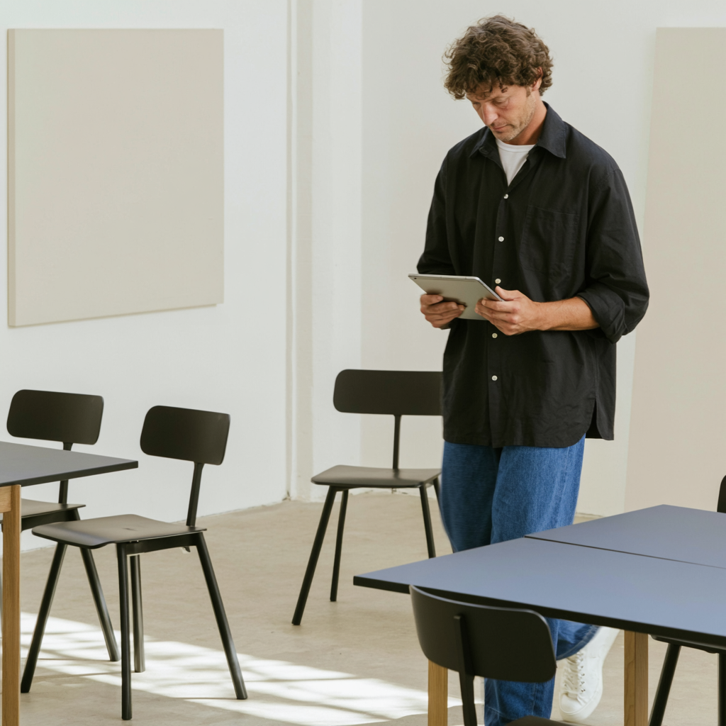 Office furniture destination and reporting data shown together.