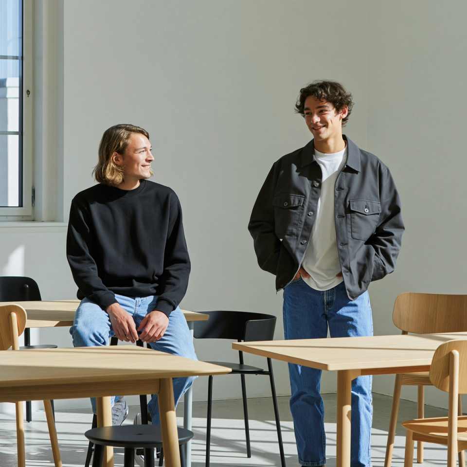 Employees in an office space