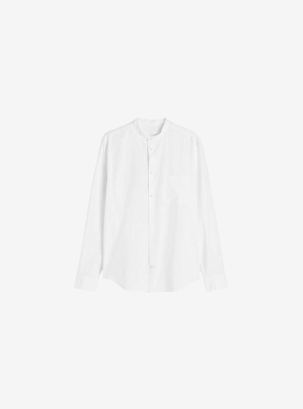 Uniqlo, Collarless Linen Shirt ' White