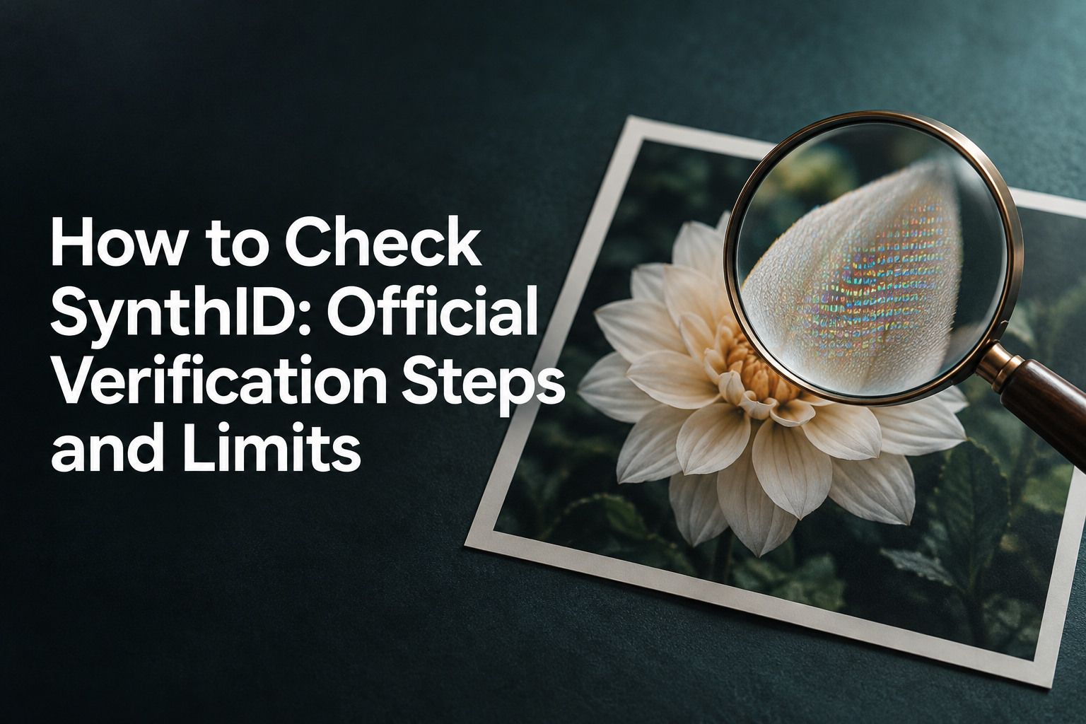 Article cover featuring the title: How to Check SynthID: Official Verification Steps and Limits